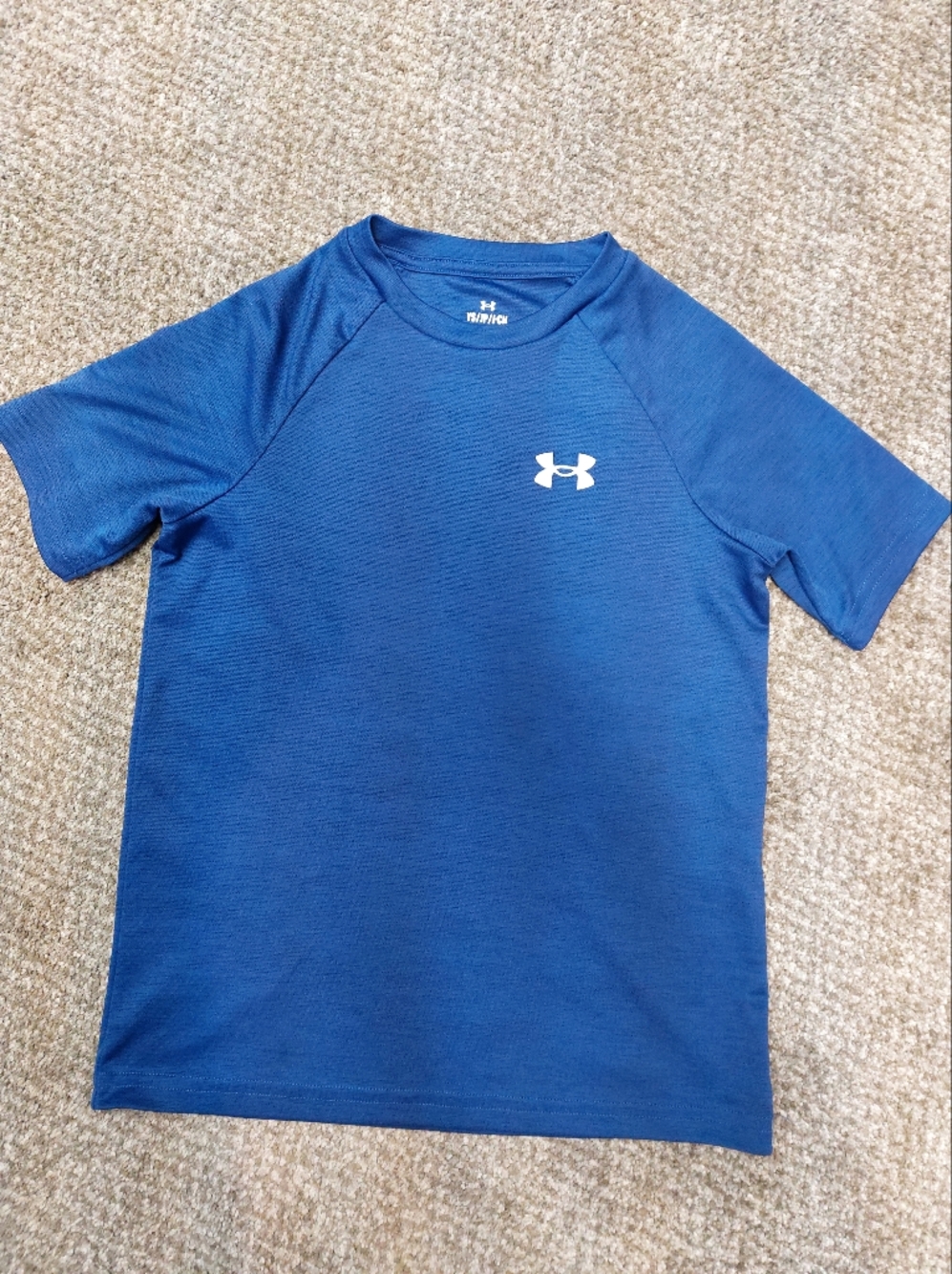 Boy's Under Armour Blue Crewneck Athletic Tee